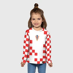Лонгслив детский Сборная Хорватии форма к чемпионату мира 2022, цвет: 3D-принт — фото 2