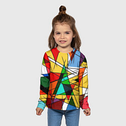 Лонгслив детский Грубый абстрактный фон, цвет: 3D-принт — фото 2