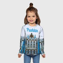 Лонгслив детский Город Пушкин : Екатерининский дворец, цвет: 3D-принт — фото 2