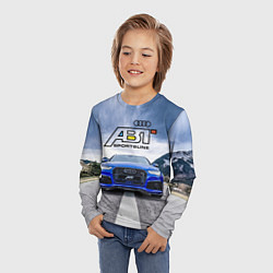 Лонгслив детский Audi ABT - sportsline на трассе, цвет: 3D-принт — фото 2