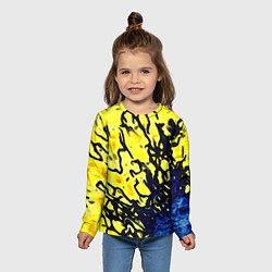 Лонгслив детский Клякса и краски, цвет: 3D-принт — фото 2