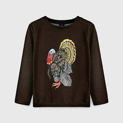 Лонгслив детский Рисунок большой индюшки, цвет: 3D-принт