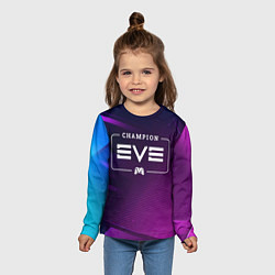 Лонгслив детский EVE gaming champion: рамка с лого и джойстиком на, цвет: 3D-принт — фото 2