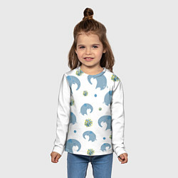 Лонгслив детский Слоник с одуванчиком, цвет: 3D-принт — фото 2