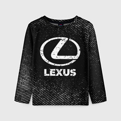 Лонгслив детский Lexus с потертостями на темном фоне, цвет: 3D-принт