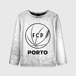 Лонгслив детский Porto с потертостями на светлом фоне, цвет: 3D-принт