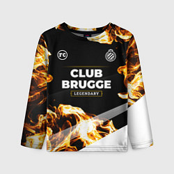 Лонгслив детский Club Brugge legendary sport fire, цвет: 3D-принт