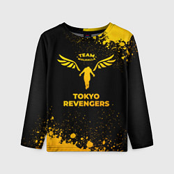 Лонгслив детский Tokyo Revengers - gold gradient, цвет: 3D-принт