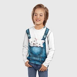 Лонгслив детский Медвежата в кармашке, цвет: 3D-принт — фото 2