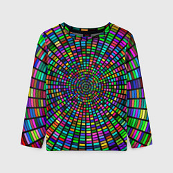 Лонгслив детский Цветная спираль - оптическая иллюзия, цвет: 3D-принт