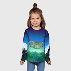 Лонгслив детский Горы Stardew Valley, цвет: 3D-принт — фото 2