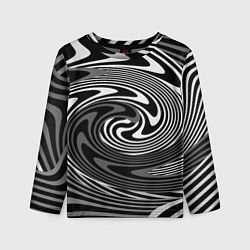 Детский лонгслив Black and white abstract pattern