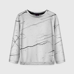 Детский лонгслив Серый мрамор
