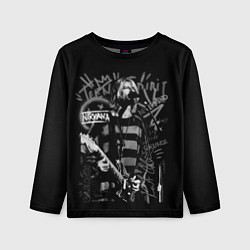 Лонгслив детский Nirvana teen spirit, цвет: 3D-принт