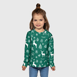 Лонгслив детский Новогодняя история, цвет: 3D-принт — фото 2