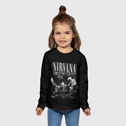 Лонгслив детский Nirvana live, цвет: 3D-принт — фото 2