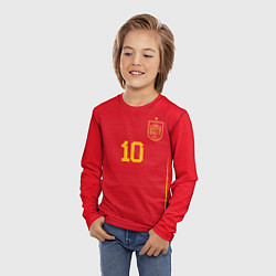 Лонгслив детский Педри ЧМ 2022 сборная Испании, цвет: 3D-принт — фото 2