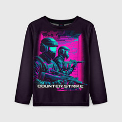 Лонгслив детский Cs Go neon, цвет: 3D-принт