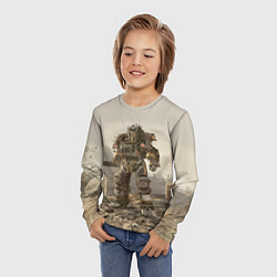 Лонгслив детский Bone raider power armor skin in fallout, цвет: 3D-принт — фото 2