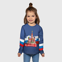 Лонгслив детский Москва Кремль, цвет: 3D-принт — фото 2