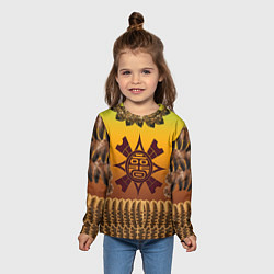Лонгслив детский Индейский стиль, цвет: 3D-принт — фото 2