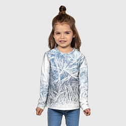 Лонгслив детский Абстрактный ледяной паттерн, цвет: 3D-принт — фото 2