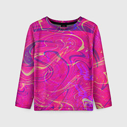 Лонгслив детский Розовая абстракция, цвет: 3D-принт