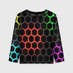 Детский лонгслив Gradient hexagon genshin