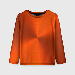 Лонгслив детский Оранжевый волнообразный дисковый узор, цвет: 3D-принт