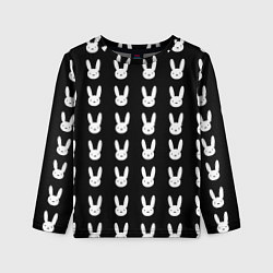 Детский лонгслив Bunny pattern black