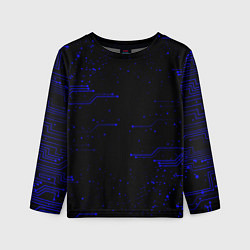 Лонгслив детский Абстрактный цифровой фон, цвет: 3D-принт