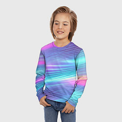 Лонгслив детский Голубое сияние, цвет: 3D-принт — фото 2