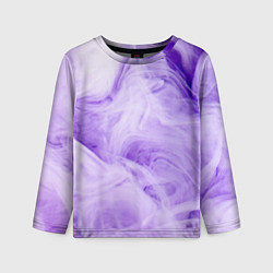 Детский лонгслив Абстрактный фиолетовый облачный дым