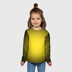 Лонгслив детский Желтый градиент, цвет: 3D-принт — фото 2