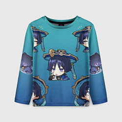 Лонгслив детский Чиби Странник Genshin Impact, цвет: 3D-принт