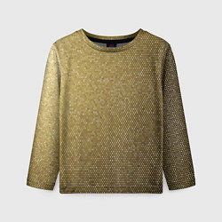 Лонгслив детский Текстура золотой ткани, цвет: 3D-принт