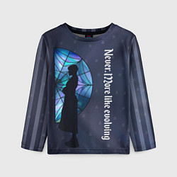 Лонгслив детский Уэнсдей Аддамс - темная сторона окна, цвет: 3D-принт