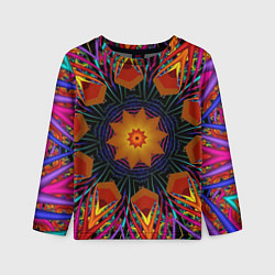 Лонгслив детский Орнамент яркий Мандала, цвет: 3D-принт