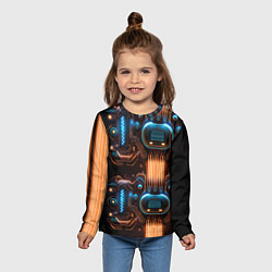 Лонгслив детский Силовой электрический доспех, цвет: 3D-принт — фото 2