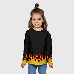 Лонгслив детский Горящее пламя, цвет: 3D-принт — фото 2