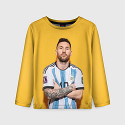 Лонгслив детский Lionel Messi 10, цвет: 3D-принт