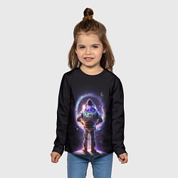 Лонгслив детский Космонавт в представлении нейросети, цвет: 3D-принт — фото 2