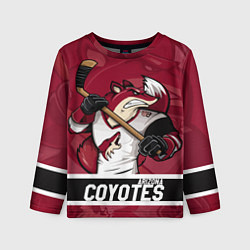 Лонгслив детский Arizona Coyotes маскот, цвет: 3D-принт