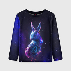 Лонгслив детский Космический звёздный кролик, цвет: 3D-принт