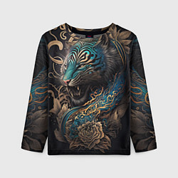 Лонгслив детский Тигр Irezumi, цвет: 3D-принт
