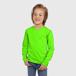 Лонгслив детский Кислотный зеленый, цвет: 3D-принт — фото 2