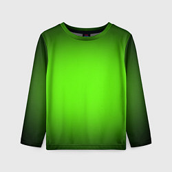 Лонгслив детский Кислотный зеленый с градиентом, цвет: 3D-принт
