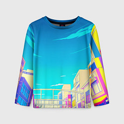 Лонгслив детский Утренний город, цвет: 3D-принт