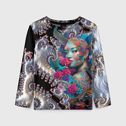 Лонгслив детский Japanese beauty - irezumi, цвет: 3D-принт