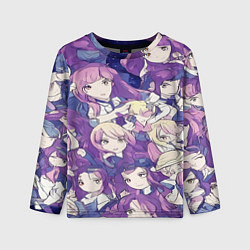Лонгслив детский Японские девушки в стиле анимэ, цвет: 3D-принт